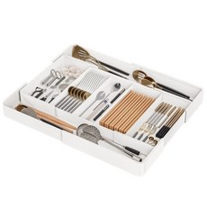 可伸縮桌面抽屜收納盒, 分格收納盒-大號【可伸縮】41*45*4.5, 1個