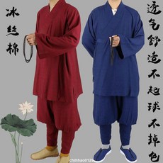 台灣有貨夏季薄款冰絲棉羅漢褂男女僧服僧衣羅漢衫套裝和尚服僧袍僧裝小褂 僧衣 專用