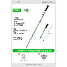 탄소섬유 스키폴대 초경량 스틱 블랙골드 내구성, 1개, 알루미늄 직선 손잡이 탄성 버클 C