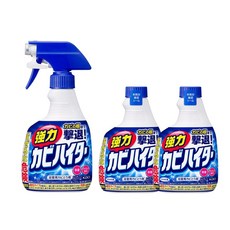 KAO 花王 魔術靈浴室清潔劑去霉劑 噴槍瓶+補充瓶組 除霉消臭 不傷牆面 環保無毒 日本原裝 400ml, 1套