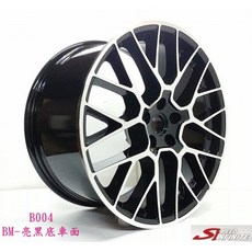 FK鋁圈 20吋 5/130 B004 亮黑底車面 鋁合金輪圈, 1個