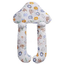 寶寶哺乳枕, 加長款一面豆豆絨一面棉乳牛款(現貨)