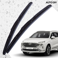 싼타페TM 하이브리드 와이퍼 천연고무 650 400 전면세트, 1개