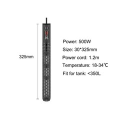 수족관 LCD 디지털 조절 온도 히터 SUNSUN 가능한 따뜻한 물고기 탱크 막대 디스플레이 일정한 제어 가열 잠수정, USplug, 500W