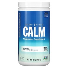 내추럴 바이탈리티 CALM 마그네슘 보충제 드링크 믹스 오리지널 무맛 453g