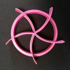 원형 타원형 클래식 빵 금형 선 페이스트리 커터 반죽 쿠키 프레스 케이크 비스킷 주방 베이킹 도구, 4. pink1, 1개