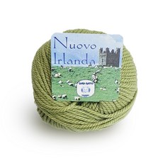 이태리 라나가또 누오보 아일랜드 100% 파인 메리노울 50 gr / ball 고급 수입 손뜨개실, 12942.라임그린, 1개