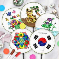 패브릭 라켓볼 장난감 만들기 키트 실내 공놀이 유아 탁구 놀이 만들기놀이 DIY, 태극기, 1개