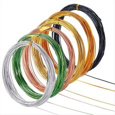196Ft 6 색 평면 알루미늄 와이어 DIY 공예 보석과 호환용 0.5x1mm 컬러 와이어 Wiry Enamel Craft 32.81 피트/롤 만들기, 흔한, 1개