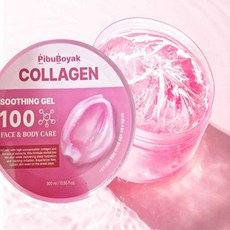 바람길 피부보약 콜라겐 수딩젤 순도100 수분크림, 5개, 300ml