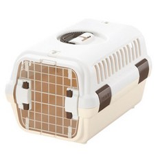 릿첼 강아지 고양이 이동장 이동가방 캐리어 캠핑 켄넬 케이지 싱글도어, 아이보리, 1개