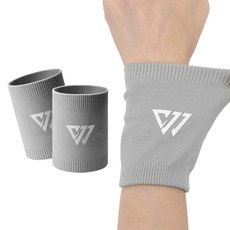 WRELS 가압 니트 스포츠 손목보호대 초경량 흡한 통기성 남녀공용 야외 운동용, 2개, 그레이