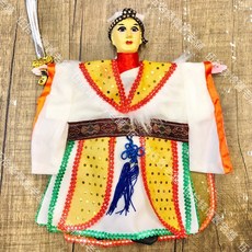 伍拾錢 布袋戲掌中戲手偶，現代布袋戲偶，懷舊復古童玩，台灣紀念品交換禮物，角色扮演傳統戲偶, 1個, 現代布袋戲H