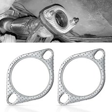 자동차 배기 플랜지 개스킷 2개 강화 볼트 6.4cm(2.5인치) 고온 씰 시스템용, 3inch