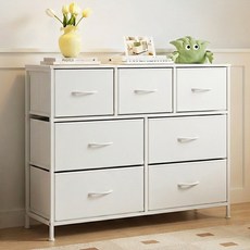 KOTTII 대용량 서랍장 거실 침실 옷정리수납, 7단, 화이트