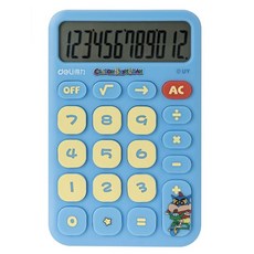 짱구 귀여운 빅버튼 휴대용 계산기, 블루, 1개