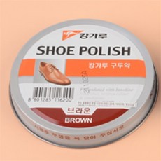 THE한량몰 캉가루 원형 구두약 가죽신발 광택 크리너 광택코팅왁스, 브라운