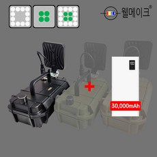 웰메이크 다색 집어등(밀리터리) 3컬러 USB 갈치 호래기 갑오징어루어 볼락 보조배터리 타입, 1개, 블랙, 밀리터리+30A