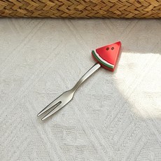 304不鏽鋼 榴蓮頭水果叉, 西瓜頭叉子, 1套