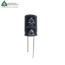 삼영콘덴서 100V 470UF SHL 85℃ 전해콘덴서 캐패시터, 1개