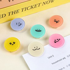 카툰 캐릭터 클립 집게 6종 12P 세트, 12P세트