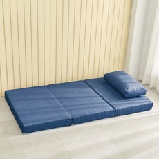 고밀도 스마트폼 접이식 3단 매트리스 MS SS Q 15cm, 150cm, 네이비