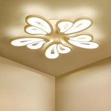 【華燈惠】臥室燈 簡約現代客廳燈 大氣家用溫馨北歐創意個性led主臥室大廳吸頂燈 蝴蝶花吸頂燈 創意吸頂燈, 5頭/36w/70cm,無極調光