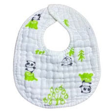 八層紗圍兜 U型圍兜兜 嬰兒圍兜 SU1923, 1個, 7.熊貓