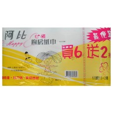 （超取店到店限1組）阿比 捲筒式 廚房紙巾 衛生紙 吸油紙 100%原生紙漿 不含螢光劑, 1個
