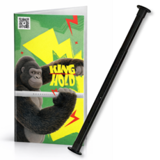 킹홀드 초강력 무타공 커튼봉 압축봉 못없이 4.6m까지, 블랙