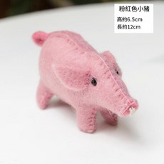 羊毛氈 粉紅色小豬 擺件, 1 粉豬擺件, 1件