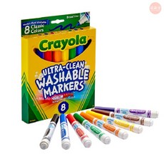 萌萌屋 【現貨】美國 繪兒樂 Crayola 可水洗粗錐頭彩色筆12色 經典8色 可水洗 不髒亂 色彩鮮艷 不起毛