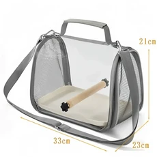 소형 동물 캐리어 가방 휴대용 햄스터 케이지 고슴도치 투명 앵무새 크로스 바디 백 환기 토끼 케이지 애완, 01 L