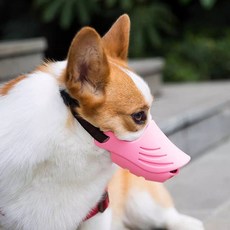 寵物嘴套 狗口罩 防咬防叫 止吠器 小型中型犬適用, 檸檬黃#防止亂食健康出行#,L-大型（適用15-25斤）, 1個