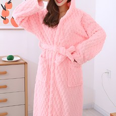 르뱅블루 후드형 샤워가운, 핑크, 1개