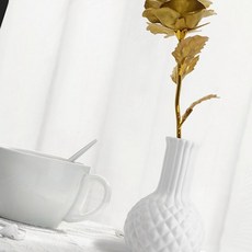 장미꽃 도금 선물 어버이날 기념일 황금 조화 꽃다발 세트, 1개, 상세페이지 참조