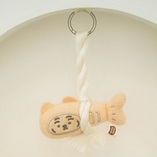 무직타이거 액막이 명태 뚱랑이 키링 (라지), 1개, 누룽지색, 5cm