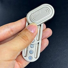 마그네틱 스피너 코인 스트레스 릴리프 클릭 토이 블랙테크 압박 해소 피젯, 사운드웨이브 3단 실버