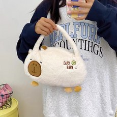 투니스 여성 귀여운 퍼 카피바라 백팩