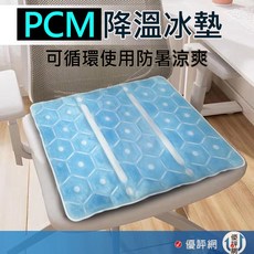 宇航級PCM 防暑降溫冰涼坐墊 汽車椅墊 寵物涼墊 40*30CM 黑科技防暑降溫 冰涼TPU坐墊, 1個, 藍色