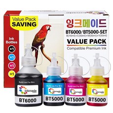 브라더 BT6000 BT5000 호환 잉크 4색 세트 MFC-T800W DCP-T300 DCP-T500W DCP-T700W, 1개