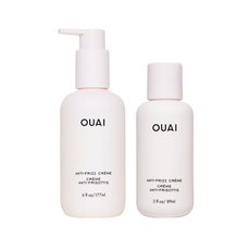 OUAI 안티 프리즈 크림 트래블 듀오 곱슬거림 방지 열 보호 보습 헤어 잭프루트와 비트루트 성분 함유로 오래 지속되는 수분 공급 파라벤 설페이트 무첨가 2개입 170ml 85