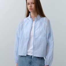 나우 W 베일 하이넥 자켓 L/BLUEIC 1223605