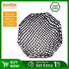 Godox-휴대용 허니콤 우산 사진 소프트박스 반사판 80cm 95cm 120cm 플래시 스피드 라이트용 벌집 전용, 01 for 80cm Softbox