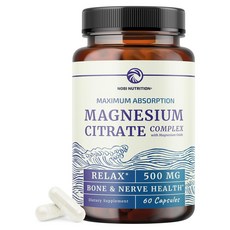 Nobinutrition 檸檬酸鎂複合物 含氧化鎂 500mg 膠囊, 1個, 60錠