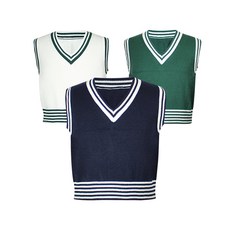 가을 겨울 여성 브이넥 니트 여자 골프조끼