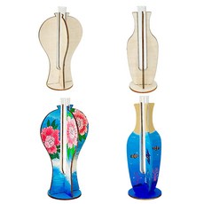 조앤안 우드 꽃병 만들기 DIY 우드조립 시험관 화병 초등 어린이 미술 만들기, 1개, 꽃병만들기(매병)