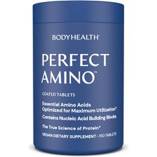 BodyHealth PerfectAmino(150개) 삼키기 쉬운 정제 BCAA가 포함된 필수 아미노산 보충제 라이신 트립토판 류신 메티오닌이 포함된 운동 전/후 및 근, BodyHealthPerfectAmino150개삼키기쉬, 1개