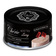 Cherie 法麗 雞肉鮪魚慕斯貓罐頭 160g 健康生活, 1個, 鮪魚慕斯【大黑罐160g】,1組12瓶, 鮪魚