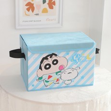 옐상 짱구는 못말려 손잡이 패브릭 보관함, 블루, 1개